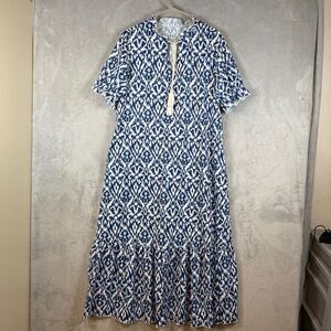 Emery Rose Dress Size Large Ruffle Dainty Midi Modest